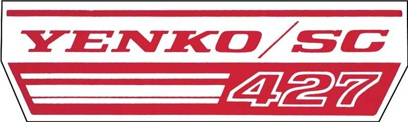 Yenko/SC 427 Fan Shroud Decal Sticker For Bel Air Camaro Corvette Impala Nova