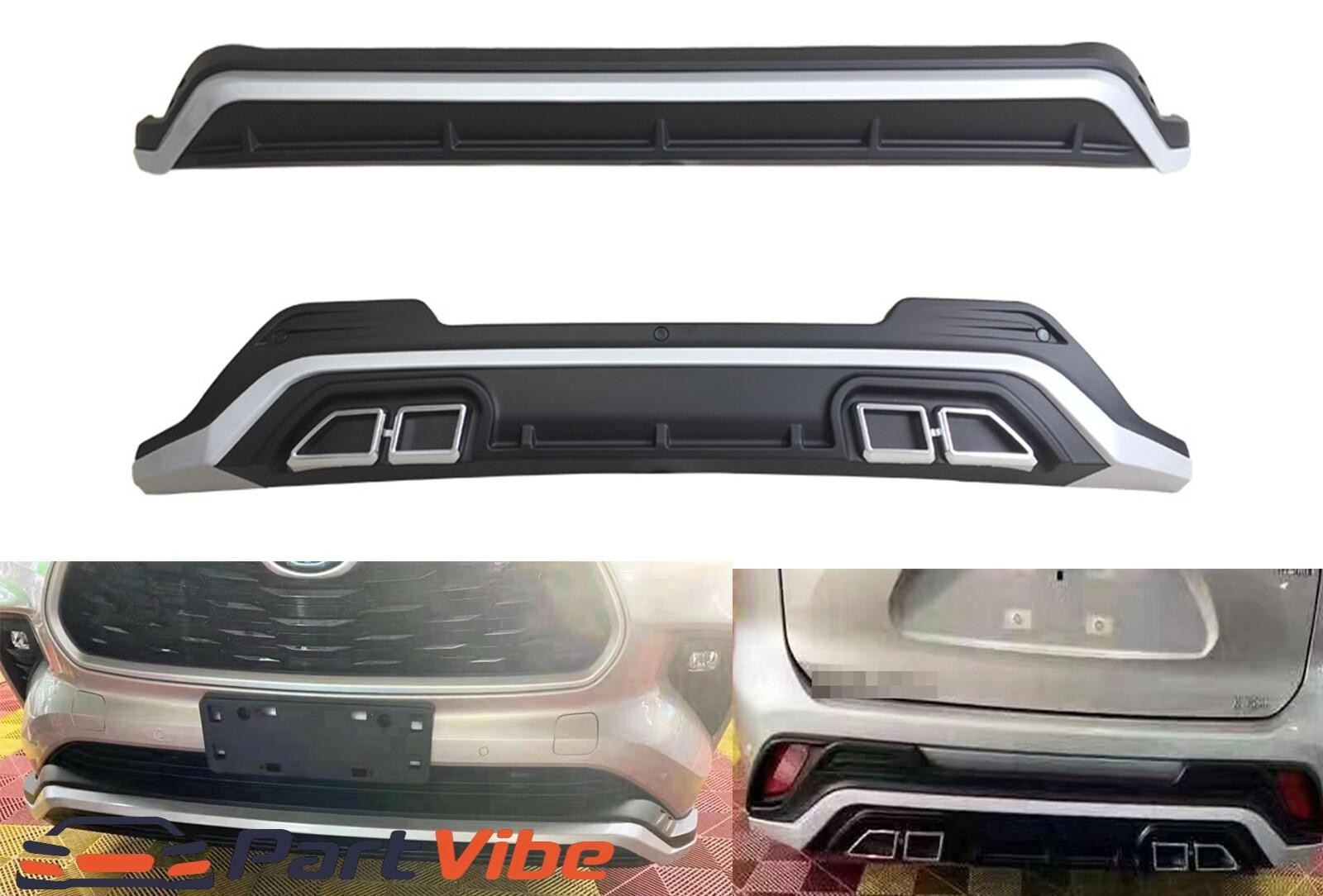 2Pcs Front Rear Skid Plate Bumper Guard Bar Fits for Toyota Highlander 2022 2023