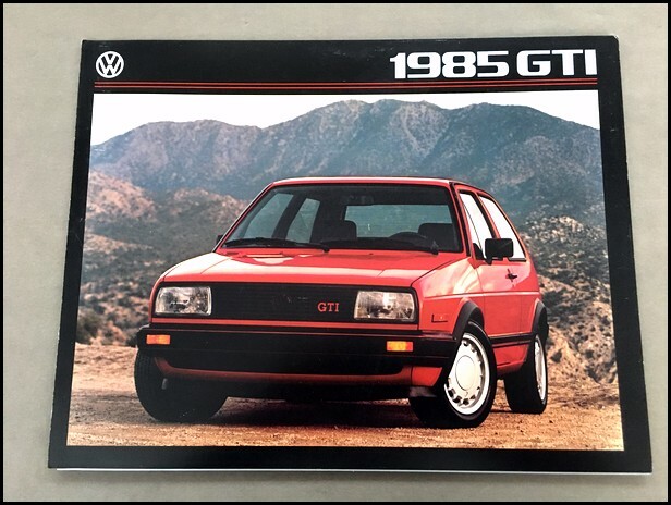 1985 VW Volkswagen GTI Original Car Sales Brochure Catalog
