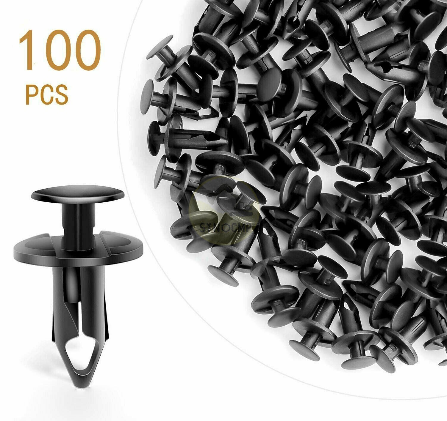 Universal 100X 8mm Bumper Clips Retainer Plastic Rivets Fastener Fender US