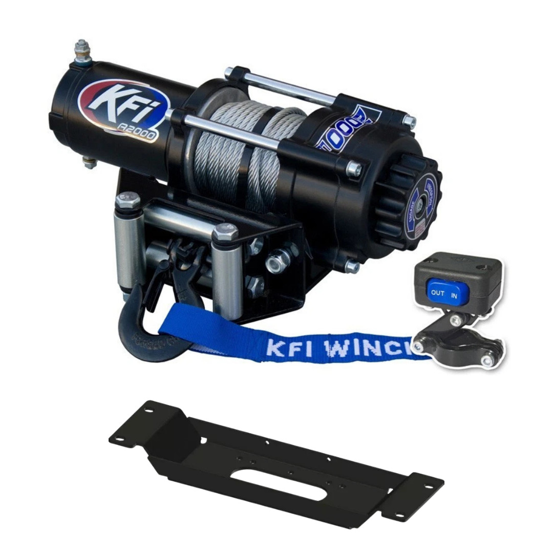 KFI UTV 2000lbs Winch A2000 & Mount 101980 Kit 2022-2026 Polaris Ranger SP 570