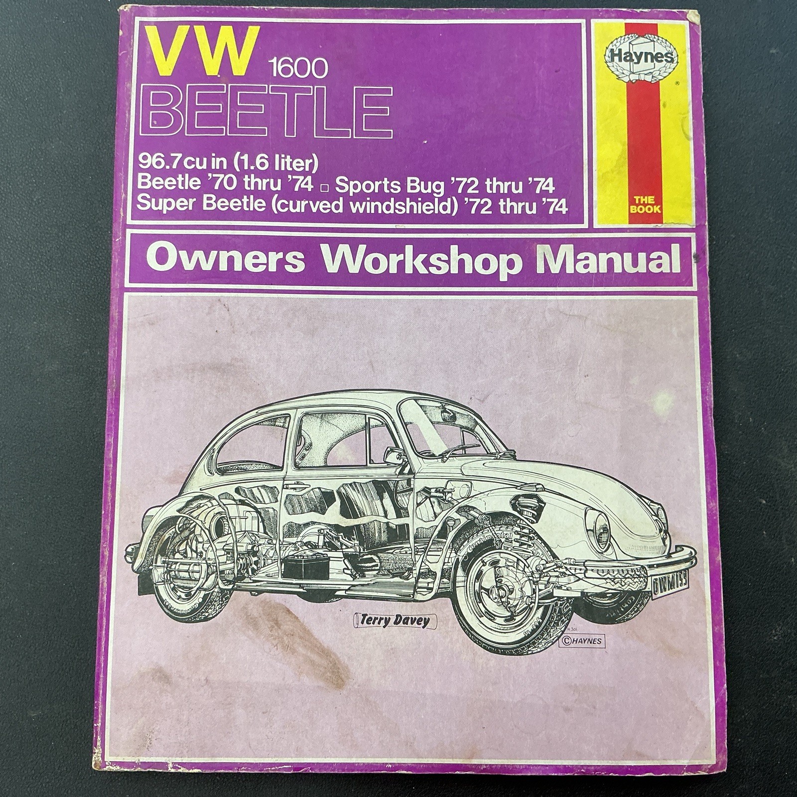 Pre-Owned Haynes Owners Workshop Manual VW 1600 Beetle 1970 thru 74 Sports Bug 