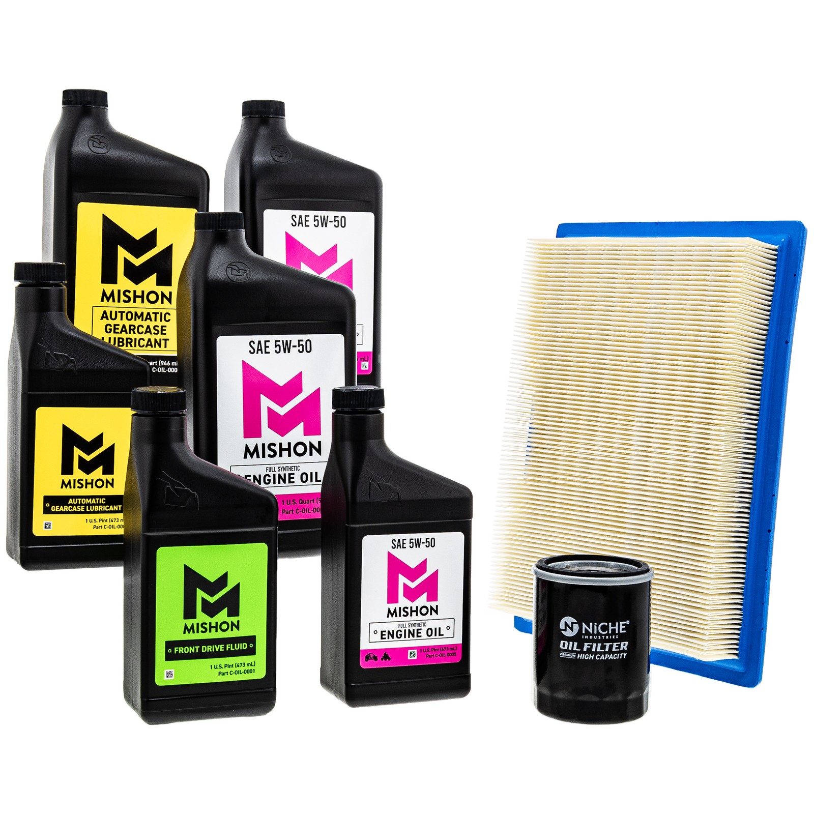 MISHON Full Service Engine Oil Change Kit for Polaris Ranger XP 900 1000 UTV