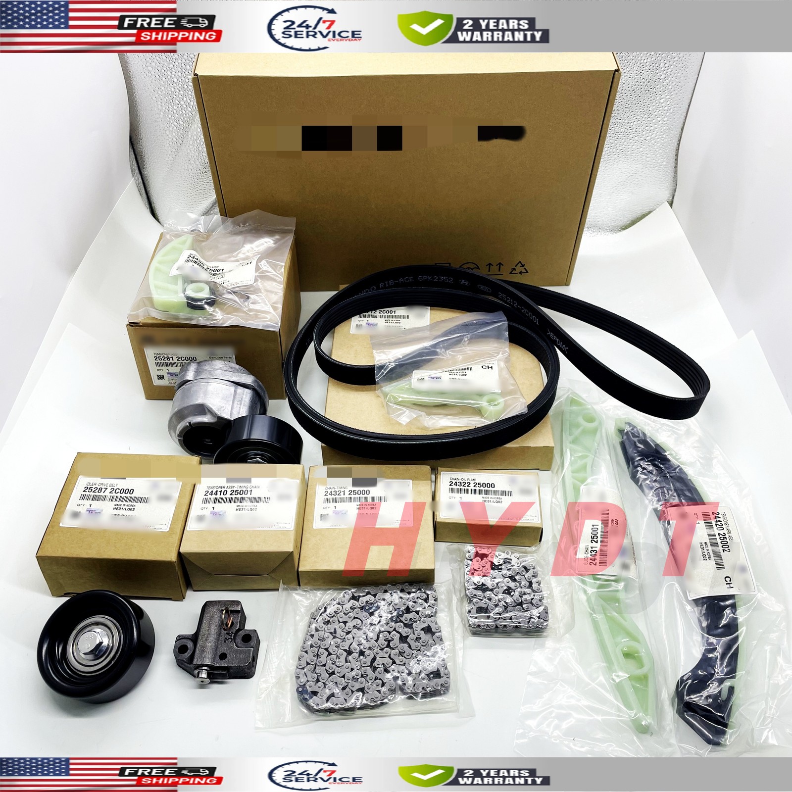 For 10-13 Hyundai Genesis Coupe 2.0 Full Timing Chain Kit Belt Tensioner NEW For 10-13 Hyundai Genesis Coupe 2.0 Full Timing Chain Kit Belt Tensioner NEW