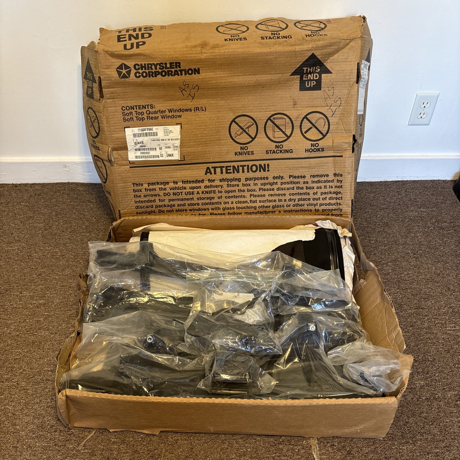 Jeep BESTOP Soft Top Quarter Windows And Rear Window - 1YA04FX9AE