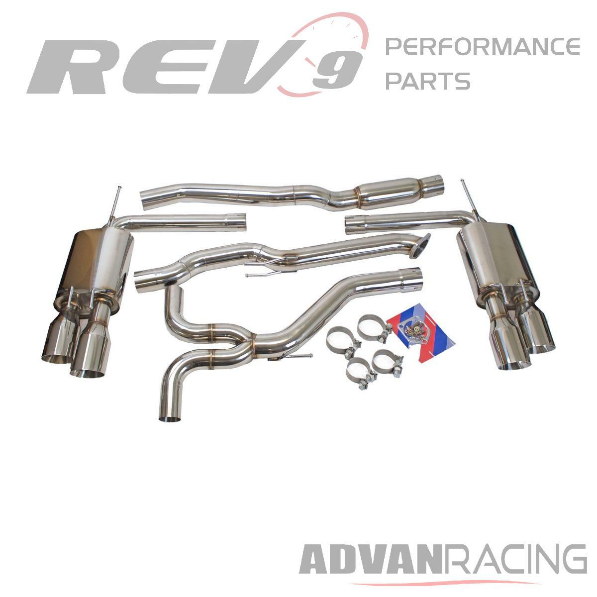 Rev9 Stainless Steel Cat-Back Exhaust Kit QUAD TIPS for ACCORD 18-22