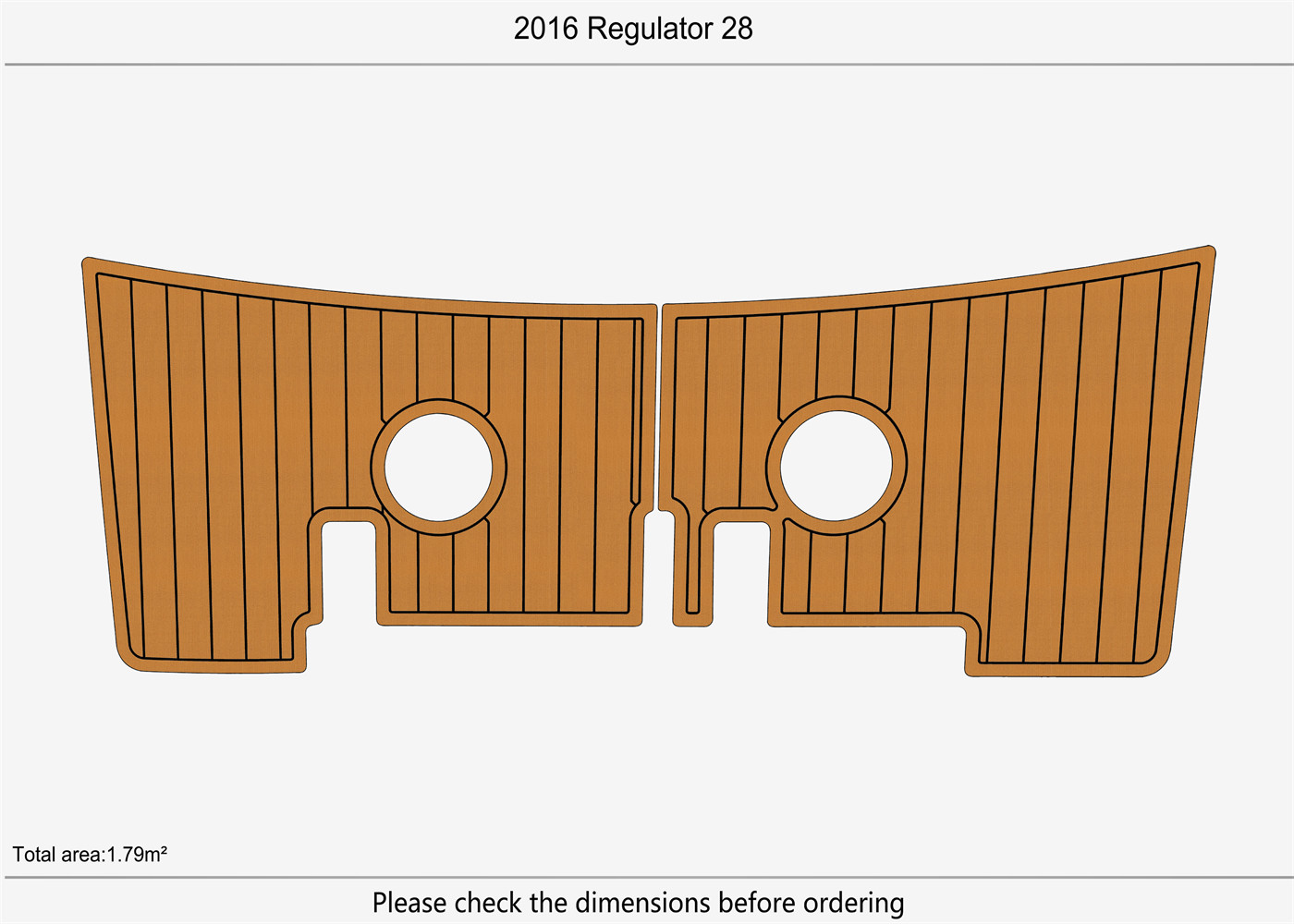 2016 Regulator 28 DuraEVA Boat flooring