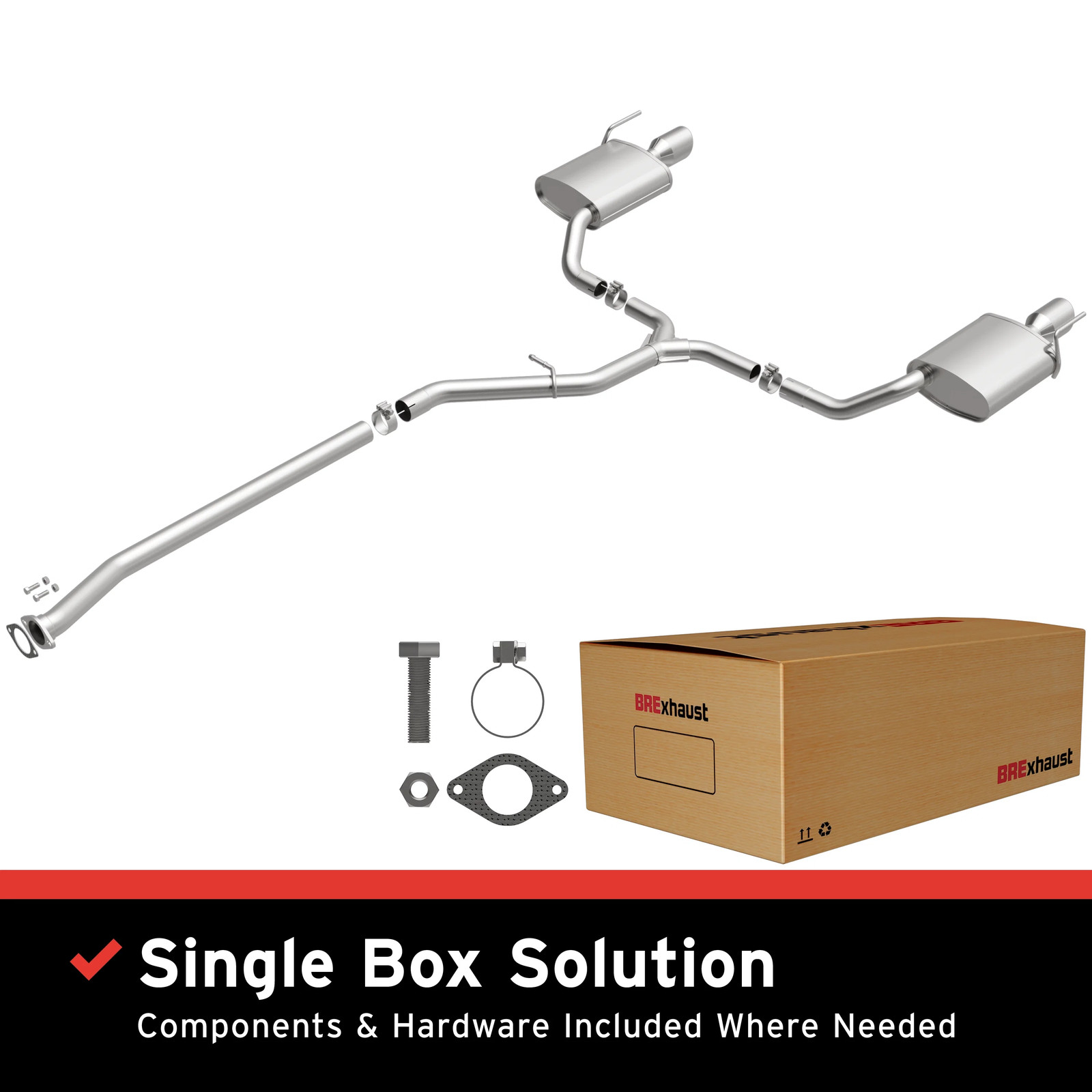 BRExhaust 106-1023 Direct-Fit Exhaust Kit for 2018-2021 Chevrolet Traverse 3.6L