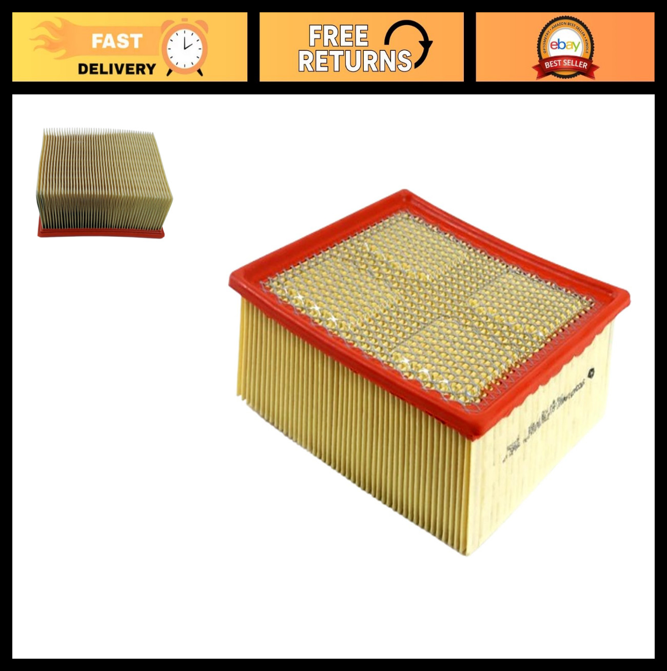 High-Performance Engine Air Filter, Enhanced Design, Fits Multiple Models, Pack