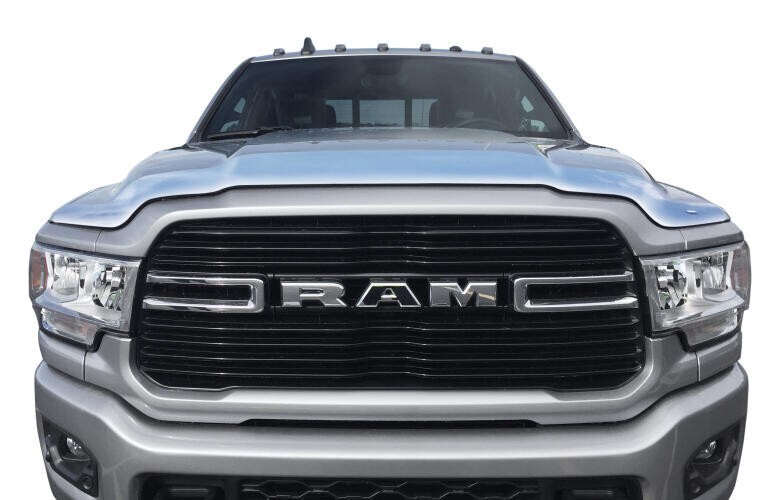 AeroSkin Chrome Hood Protector Bug Shield Deflector for 2019-2025 Ram 2500 3500