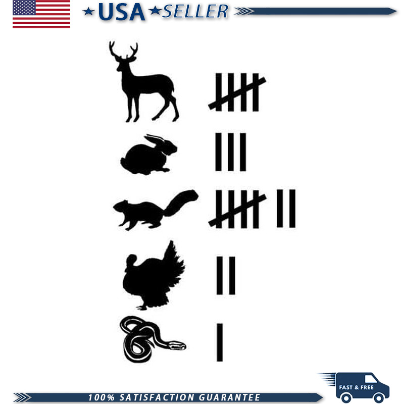 Road Kill Animal Hit Tally Decal Sticker - Peel and Stick, UV/Water Resistant Vi