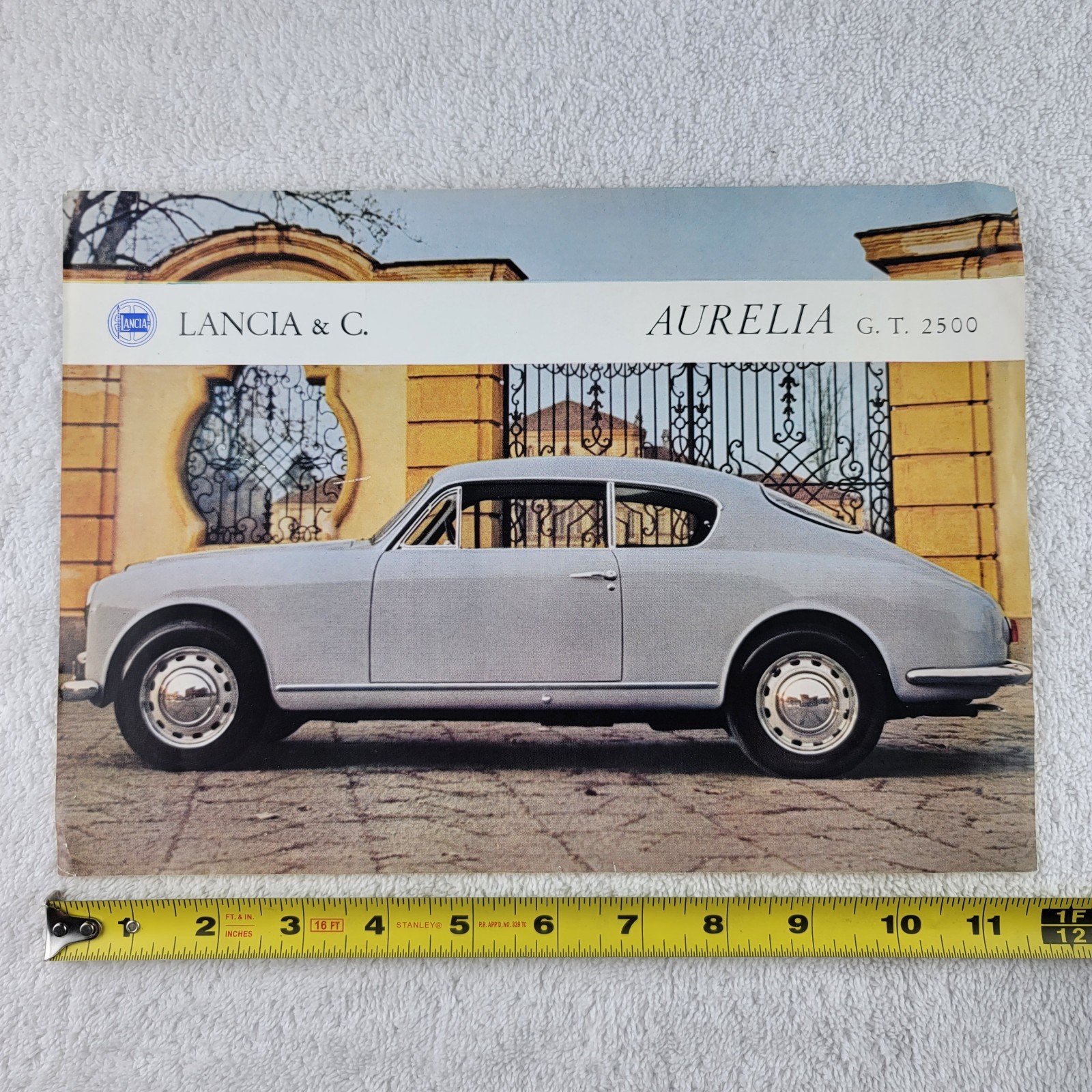 1958 Lancia Aurelia GT 2500 B20 Original  Car Dealer Sales Brochure Spec Sheet