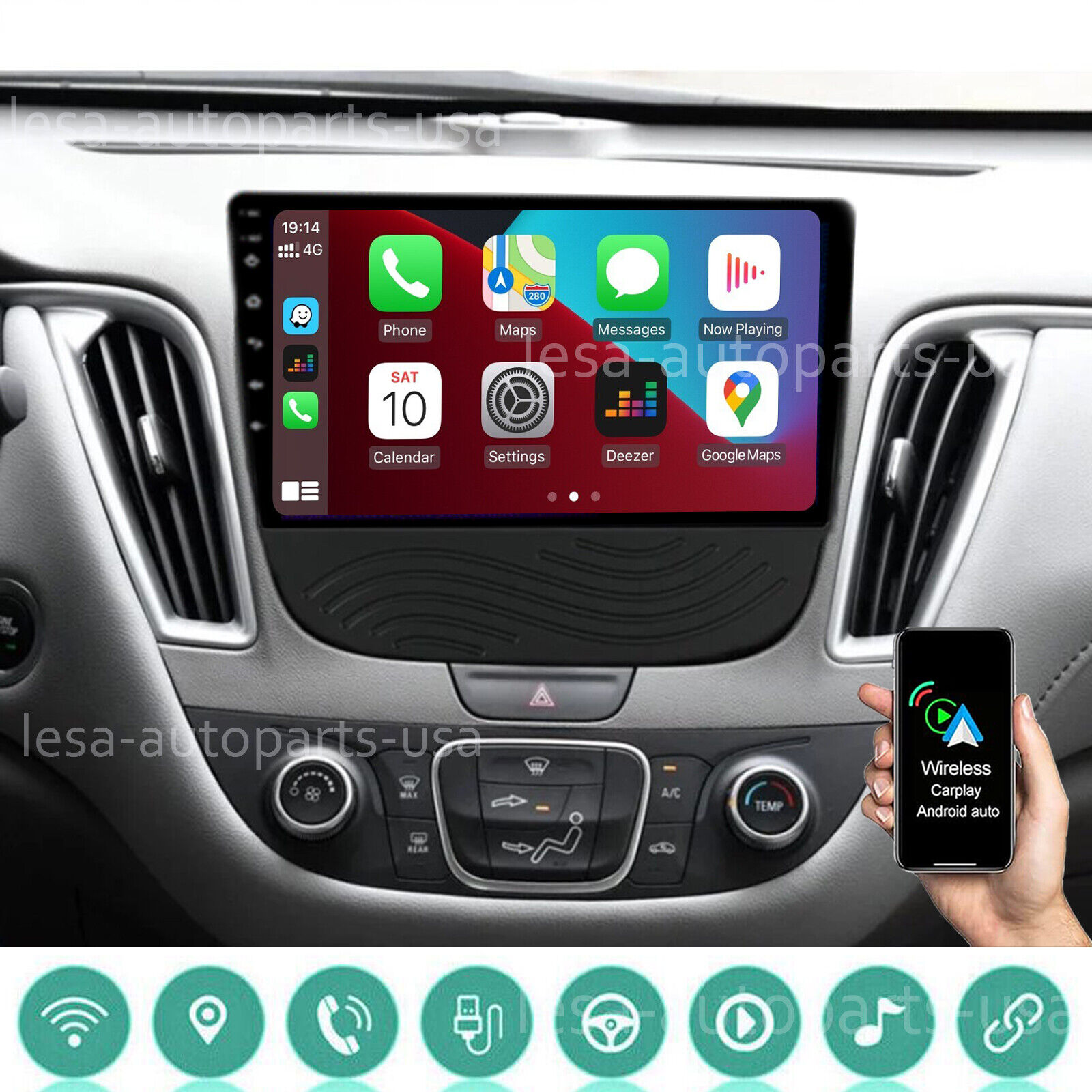 4+64G Android 13 For Chevrolet Malibu XL 2016-2018 Car Stereo Radio Carplay WIFI