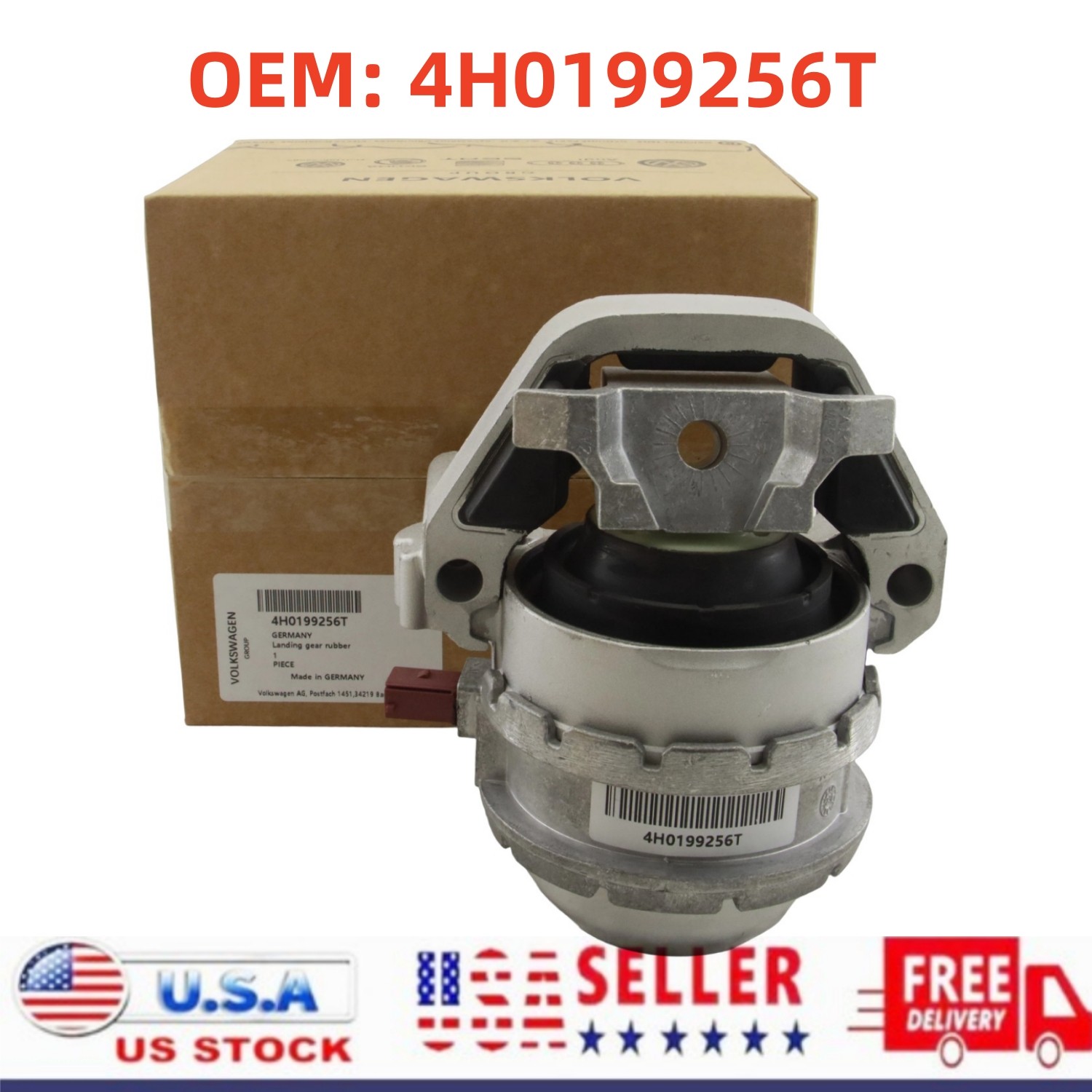 OEM 4H0199256T Audi S6 S7 RS7 4.0L V8 13-18 Front Right Engine Mount w/Sensor