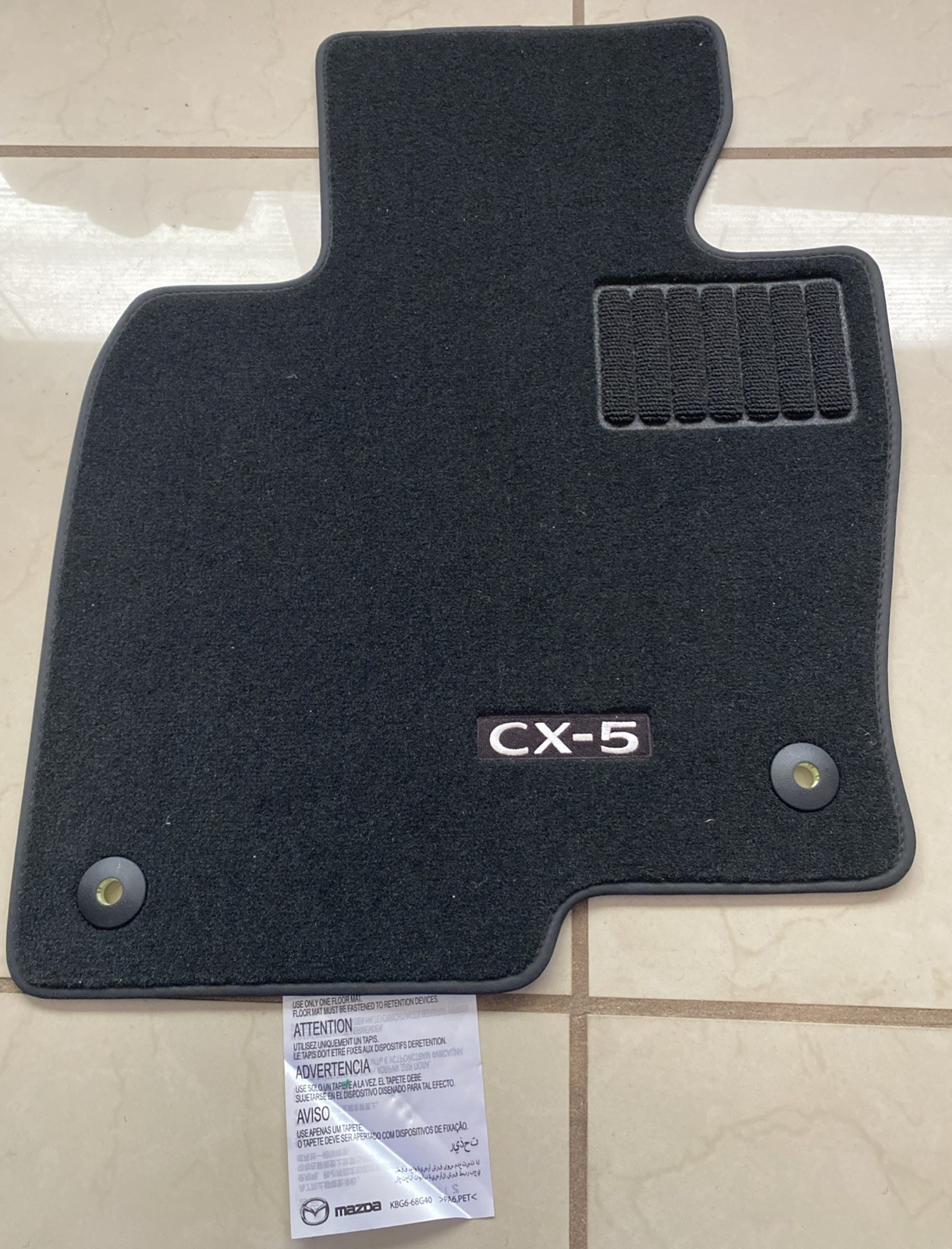MAZDA CX-5 Floor Mats OEM 2017-Current Carpet Black Set 4 out of 4 KBG6-68G40