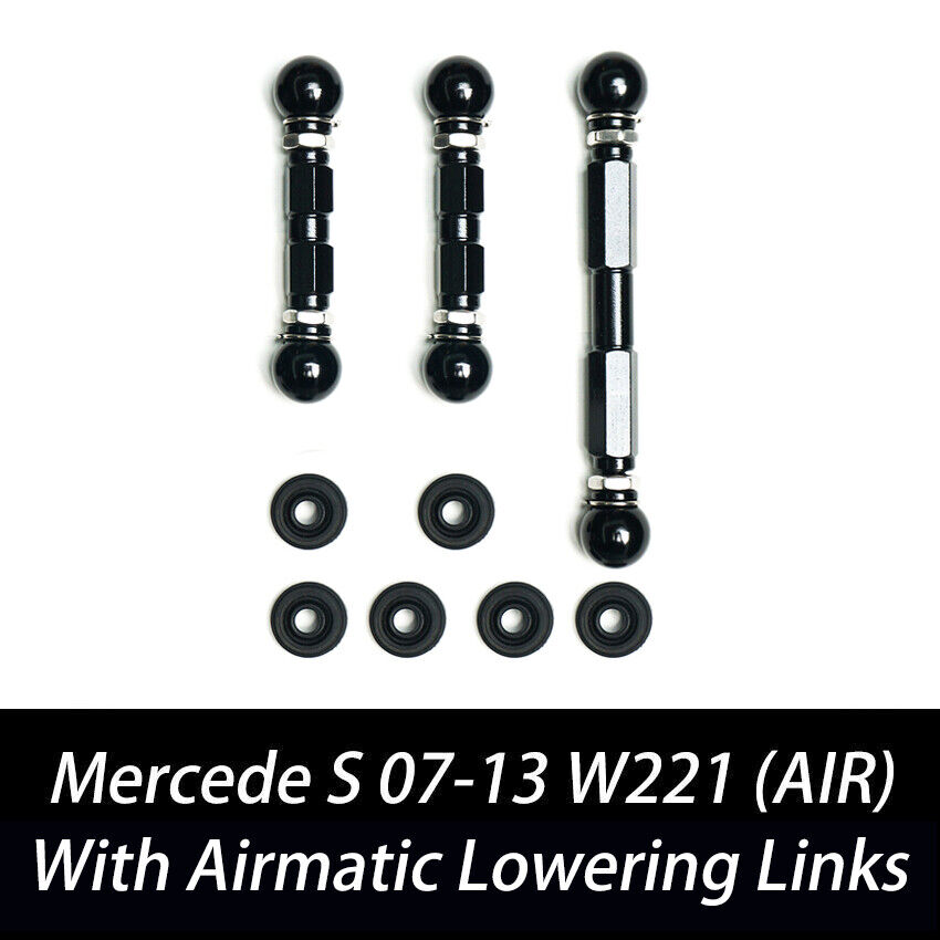 FOR MERCEDES BENZ S CLASS W221 ADJUSTABLE LOWERING LINKS *AIR SUSPENSION KIT