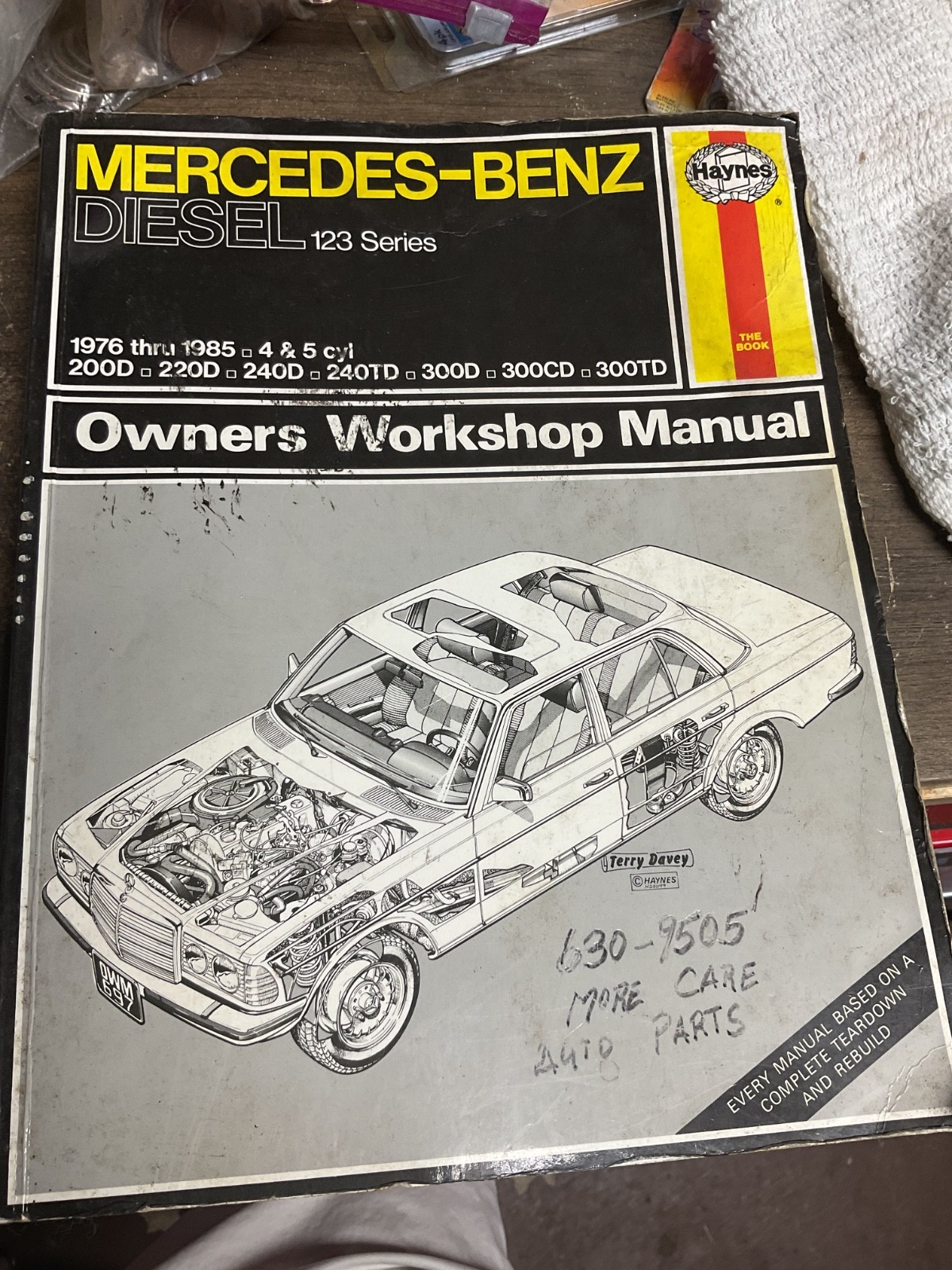 used Haynes Repair Manual for Mercedes 123