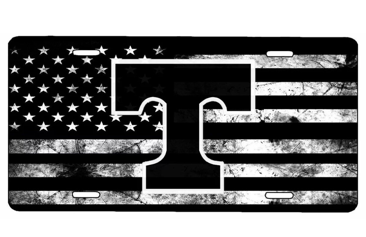 American Flag Tactical Tennessee Volunteers Aluminium License Plate American Flag Tactical Tennessee Volunteers Aluminium License Plate