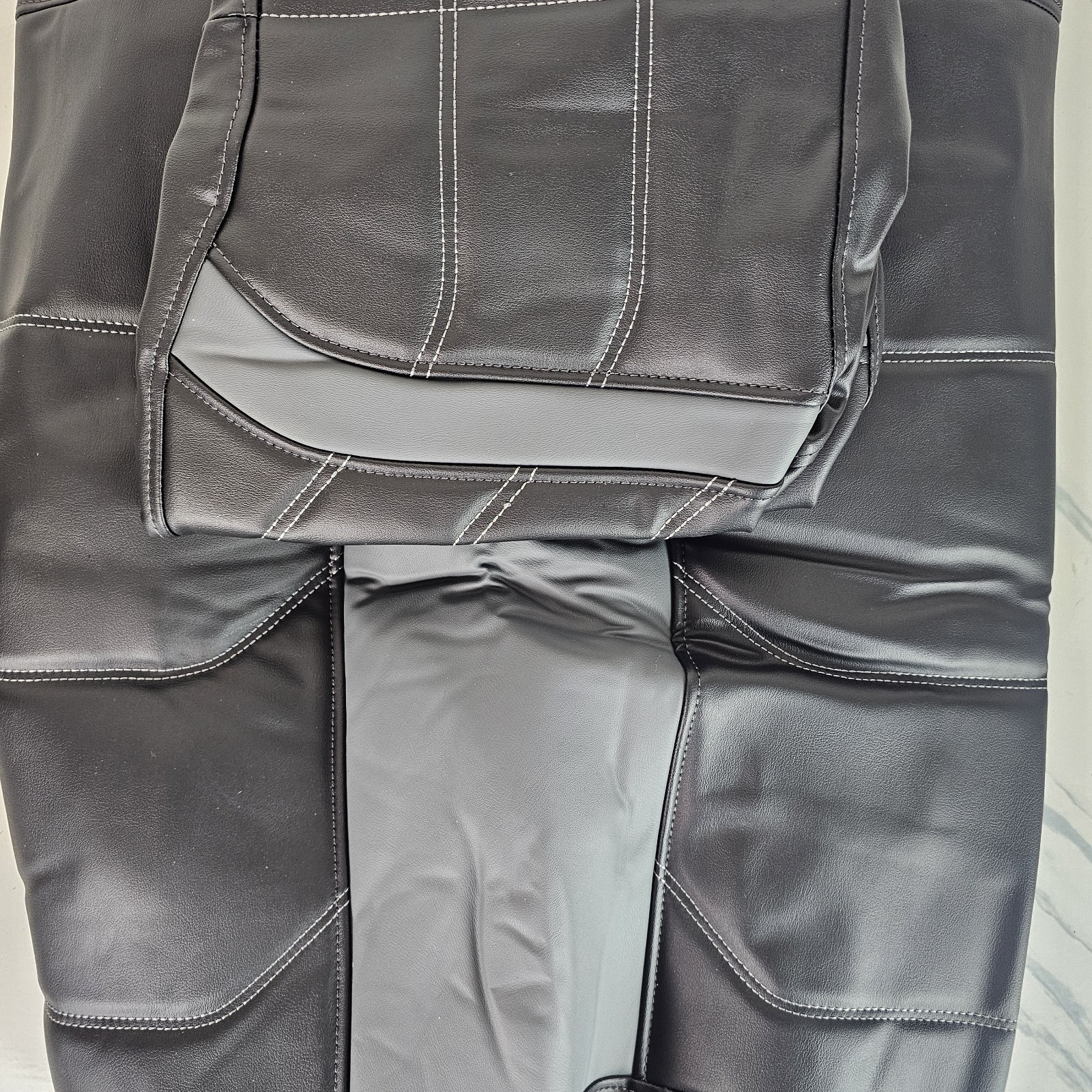 Kemimoto Golf Cart Fromt Seat Cover EZGO TXT 1994-2013 Grey & Black NEW