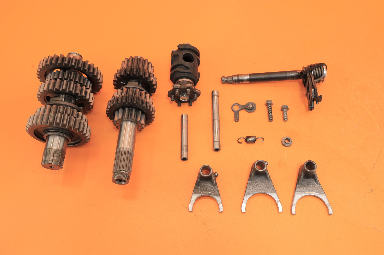 1991 91-94 KDX250 KDX 250 Transmission Gearbox Main Counter Shaft Shift Forks