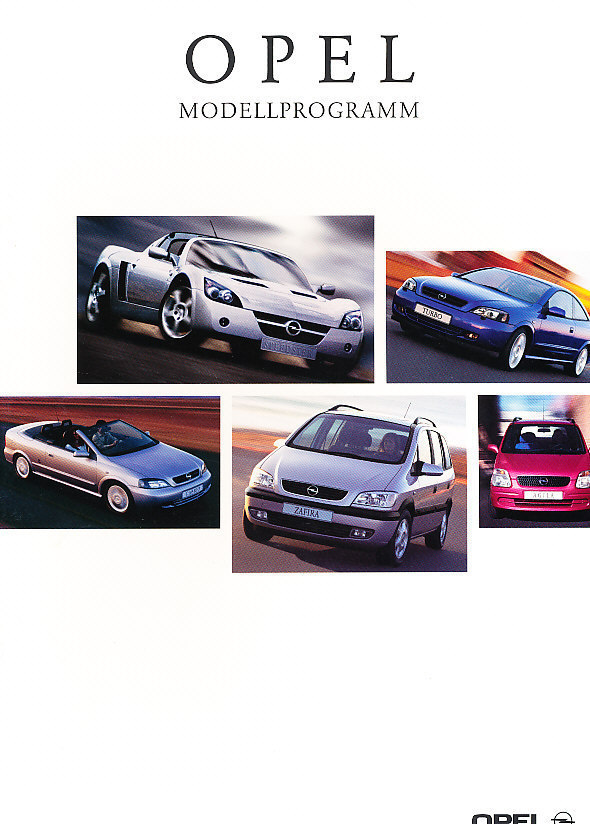 2002 Opel German Sales Brochure Catalog - Speedster Cabrio Frontera Vectra Astra