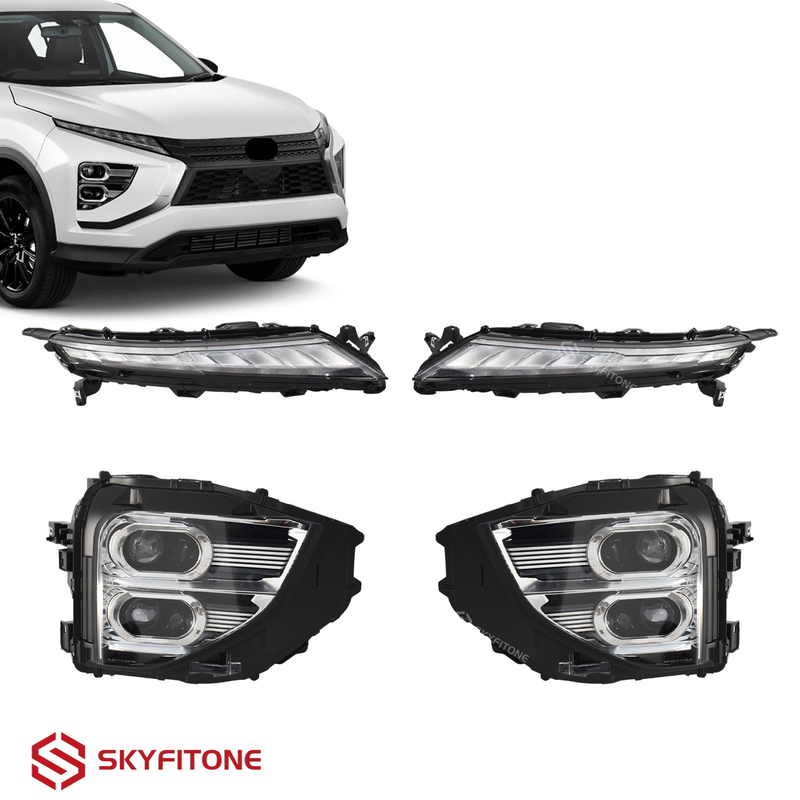 Fits 2022-2026 Mitsubishi Eclipse Cross Front DRL Combo Lamp&Headlight Assembly