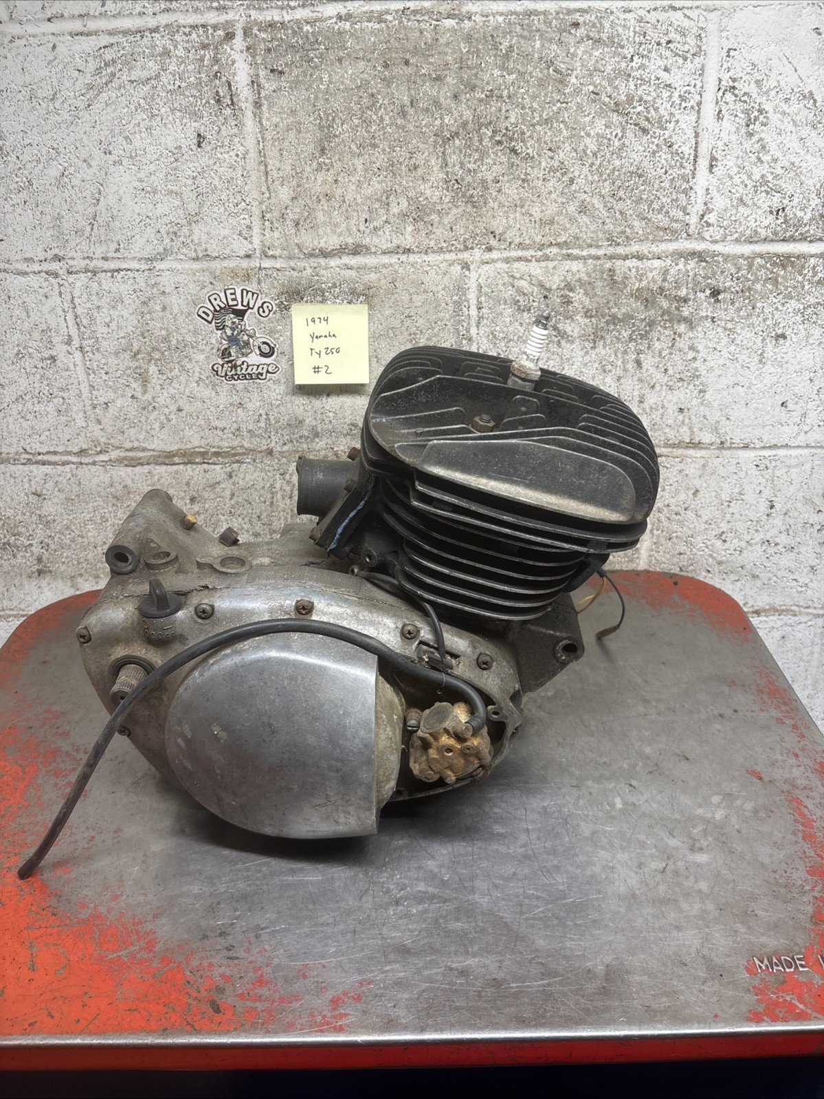 1974 Yamaha Ty250 Ty 250 Trials Bike Engine Motor Complete Turns  Original Oem