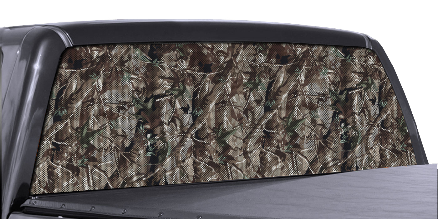 FGD Truck Rear Window Wrap Oak Camouflage Hunting Perforated Vinyl Decal FGD Truck Rear Window Wrap Oak Camouflage Hunting Perforated Vinyl Decal