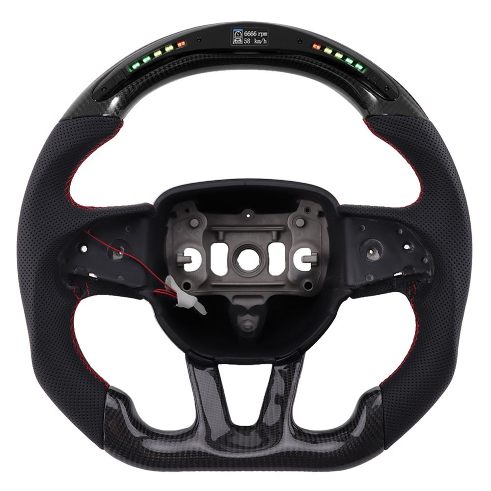 Carbon Fiber LED Colorful Steering Wheel Fit 15+ Dodge Hellcat Charger Durango