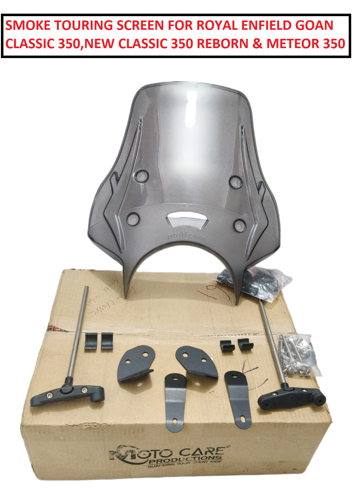 SMOKE TOURING SCREEN FIT FOR RE GOAN CLASSIC,NEW CLASSIC 350 REBORN,METEOR 350