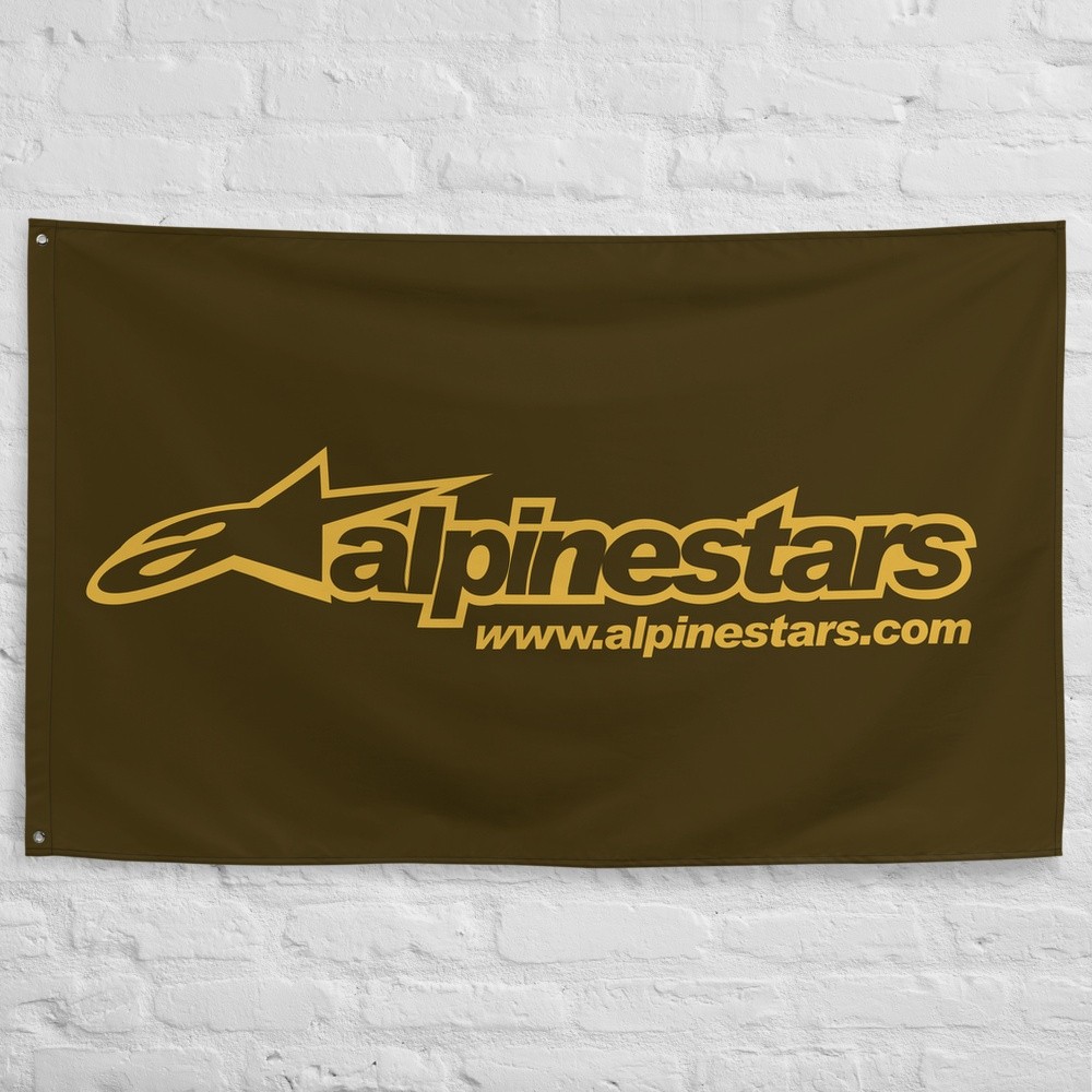 Alpinestars V2 Flag 3x5 ft Garage Banner Man Cave Wall Decor