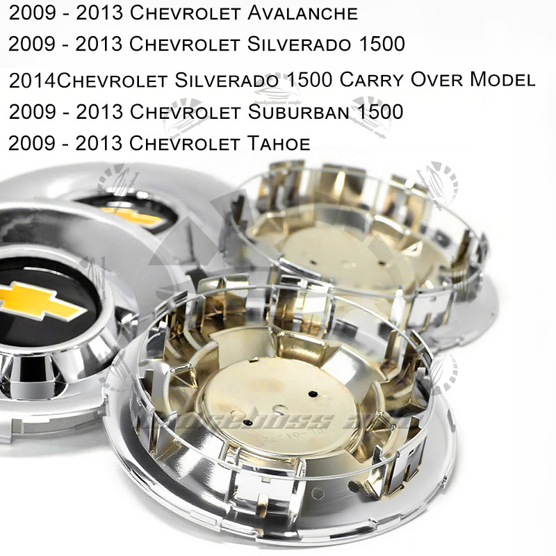 For 2009-14 Avalanche Silverado Tahoe Suburban 1500 4Pieces Rim Wheel Center Cap