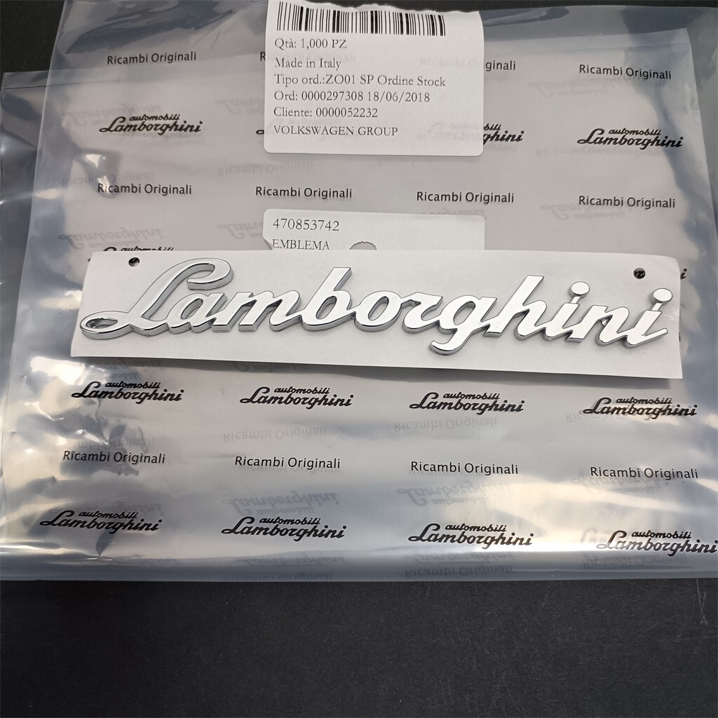 Lamborghini Aventador LP700 LP720 LP750 Rear Script Emblem Silver 470853742