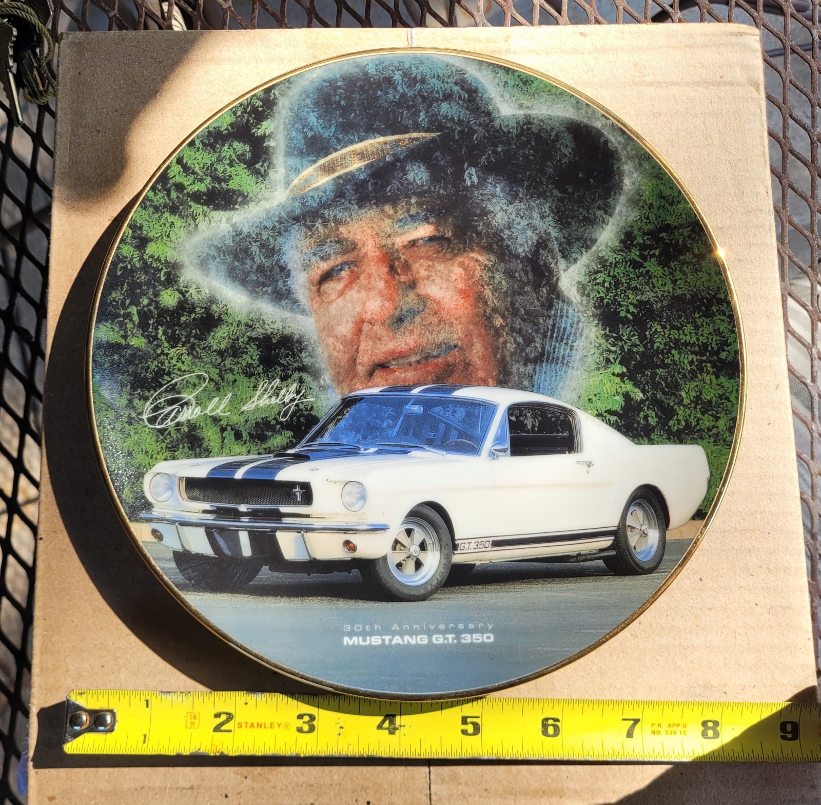 Carroll Shelby 30th Anniversary Mustang GT350 Commemorative Collector Plate 1995 Carroll Shelby 30th Anniversary Mustang GT350 Commemorative Collector Plate 1995