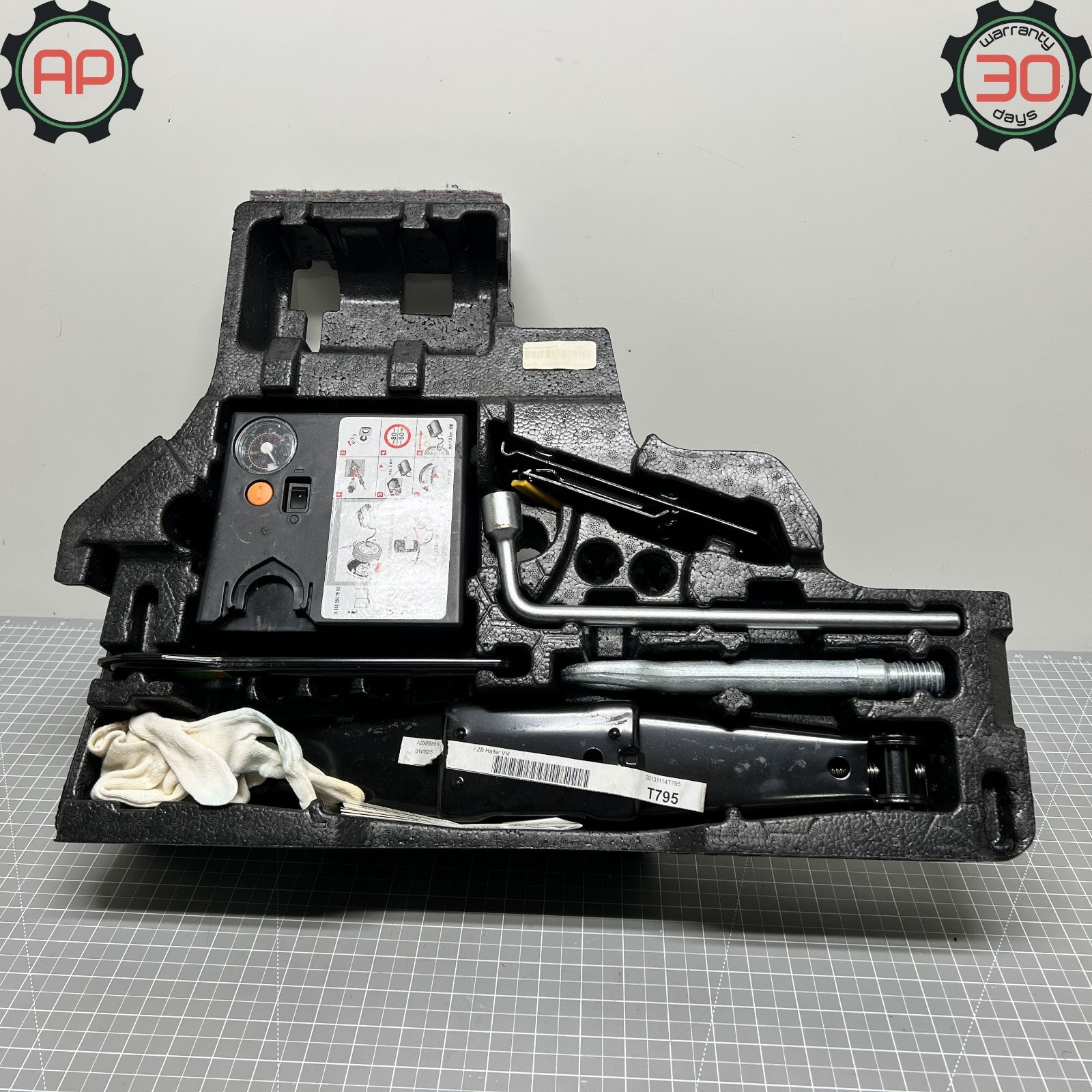 10-15 MERCEDES-BENZ X204 GLK350 GLK250 TRUNK FLOOR EMERGENCY TOOL KIT OEM