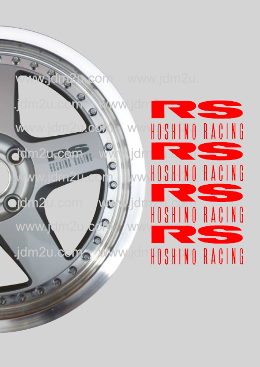 Replacement Wheels Decals Impul RS Hashino Racing Design Rims