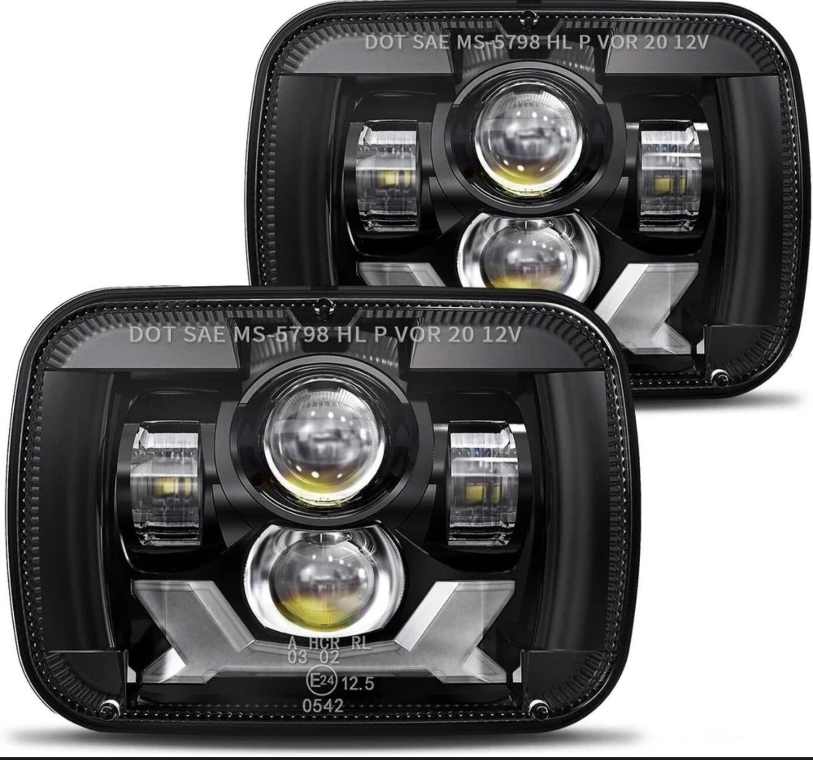 HWSTAR Pair 180W 1000% Bright H6054 5x7 7x6 Led Headlights HWSTAR Pair 180W 1000% Bright H6054 5x7 7x6 Led Headlights