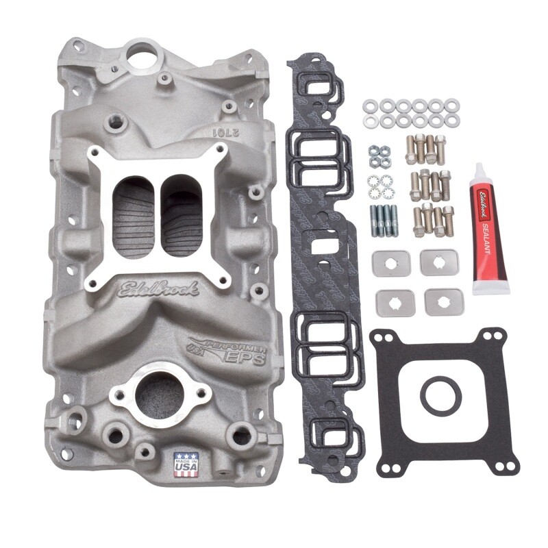 Edelbrock Manifold Installation For Kit Performer Eps SBC 1957-1986 Natural