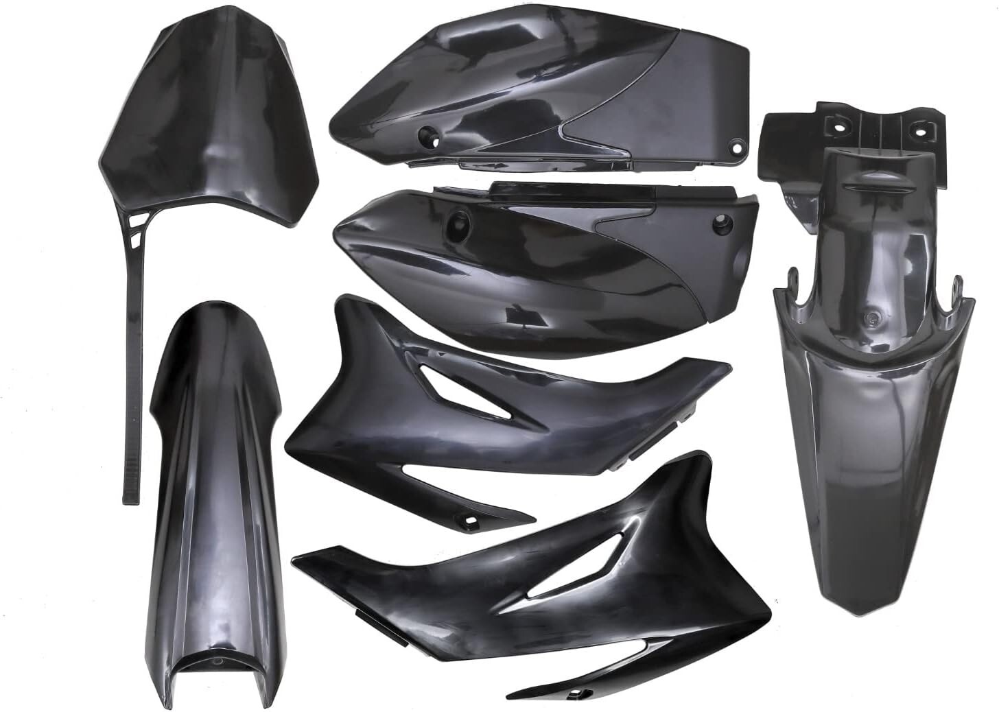 BLACK PLASTIC FENDER FAIRINGS KIT FOR YAMAHA TTR110 TTR110E TTR 110 SSR