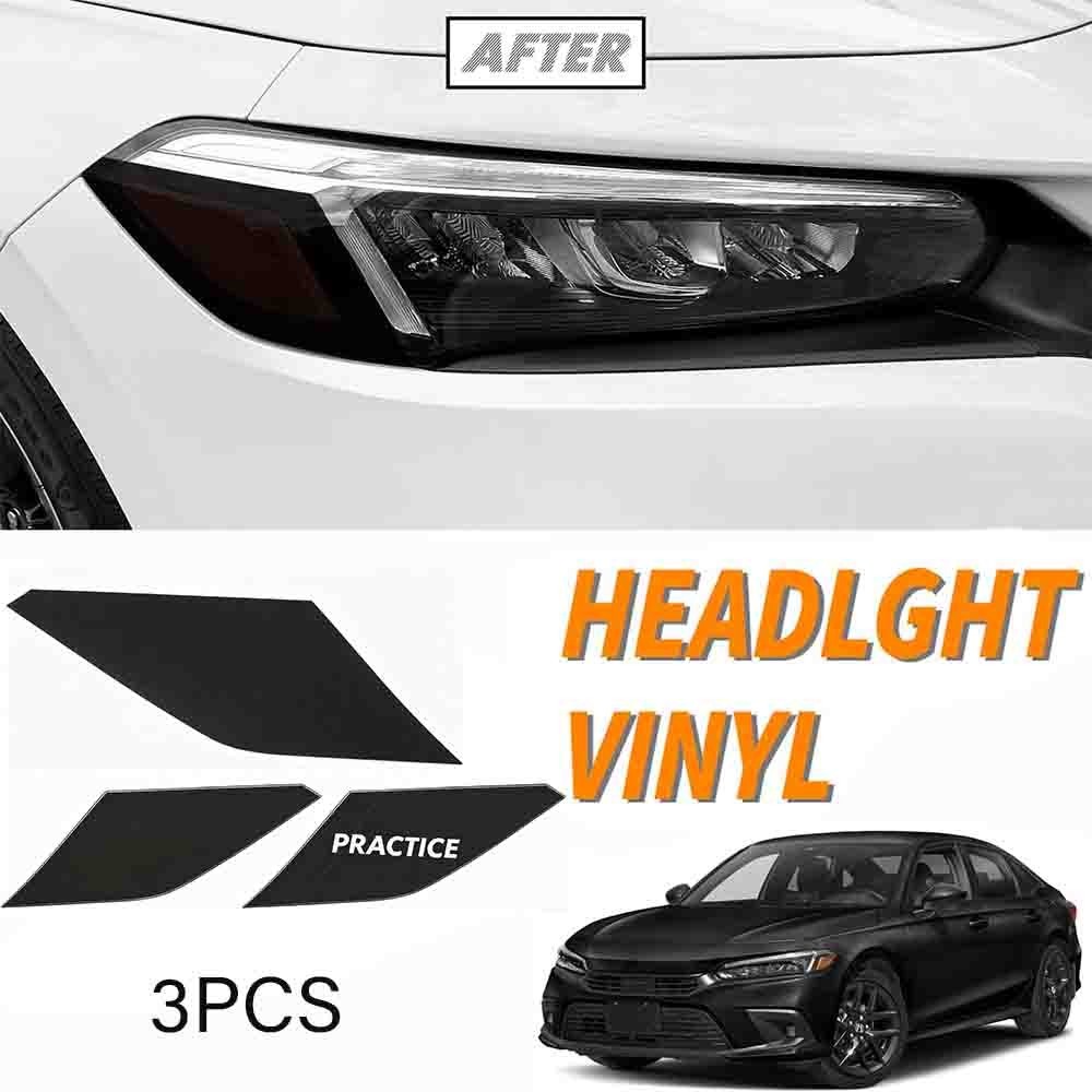 For 2022-2026 Honda Civic PreCut Amber Delete Headlight Sidemarker Tint -3X