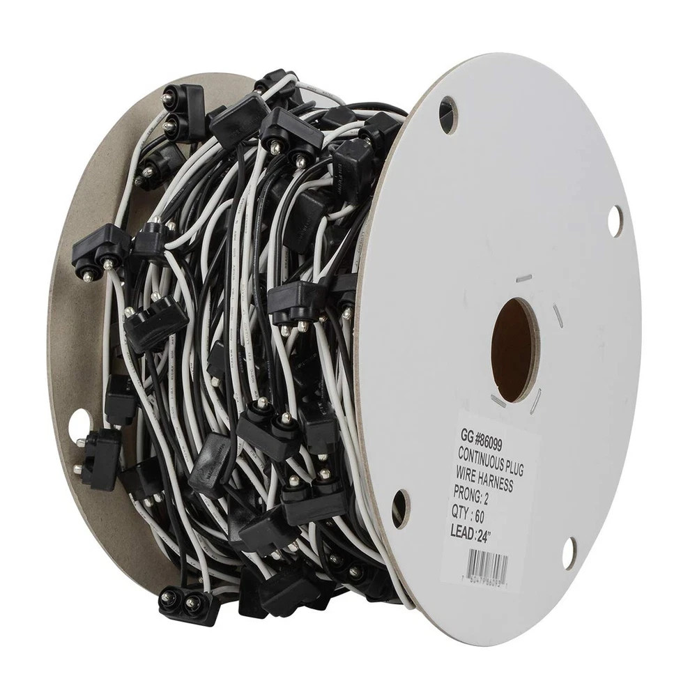 GG Grand General 86099 2 Prong Continuous Wire Harness, 24 Inches, 60 Plugs p...