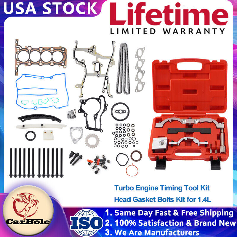 Head Gasket Bolts Kit and Timing Tool Kit for Vauxhall Chevy Cruze 1.0 1.2 1.4T