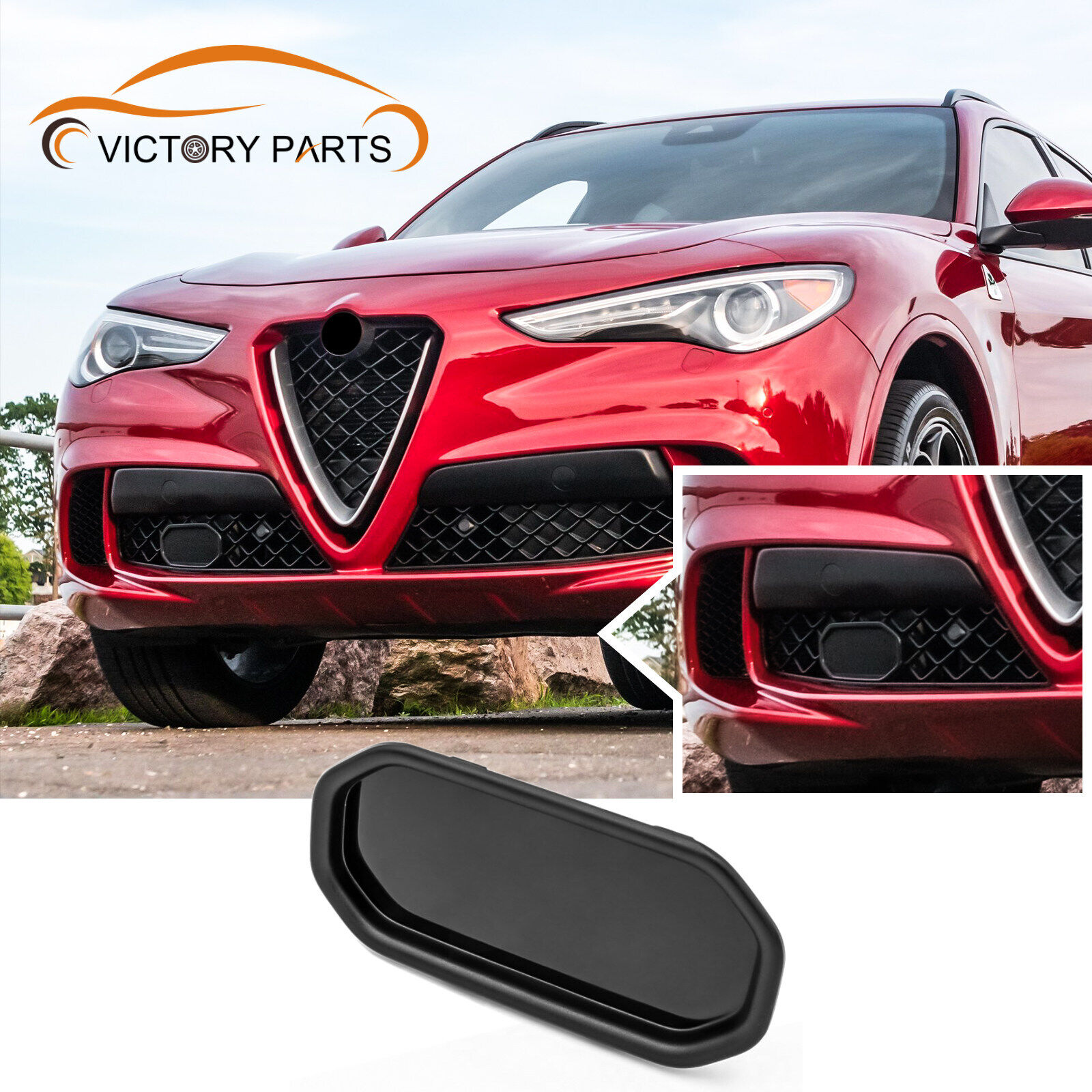 For 2016-24 Alfa Romeo Stelvio ACC Bumper Sensor Radar Cover 156126159 156114929