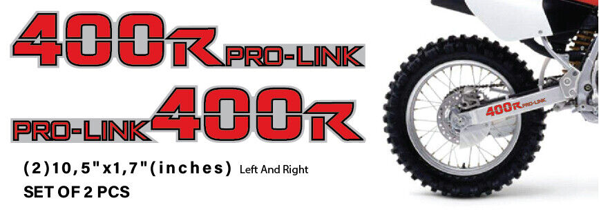 400R Pro-link Swingarm Decals Stickers Graphics Fits:  Honda XR400r dirtbike 400