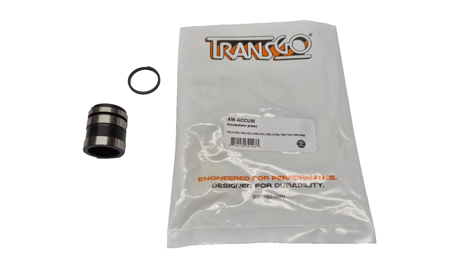 TransGo AW-ACCUM updated accumulator piston with teflon sealing ring