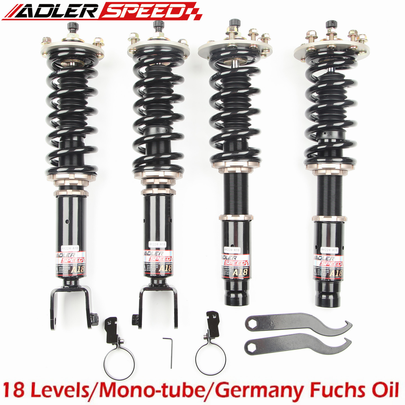 18way Coilovers Lowering Suspension Adj.Damper For Accord 08-12, Crosstour 10-15