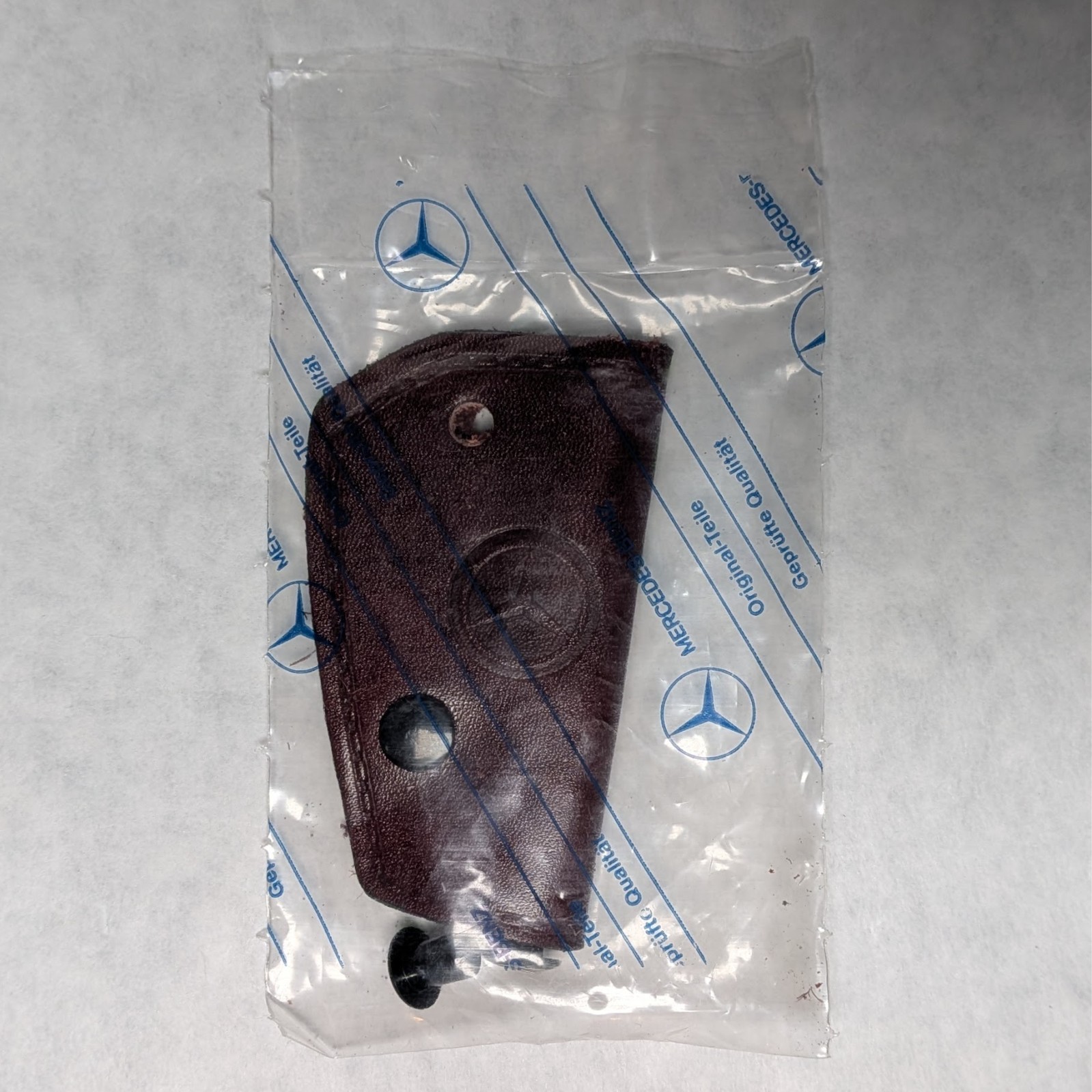 Mercedes Benz Key Chain Leather Brown  VINTAGE  1960s, 1970s, 1980s NEW