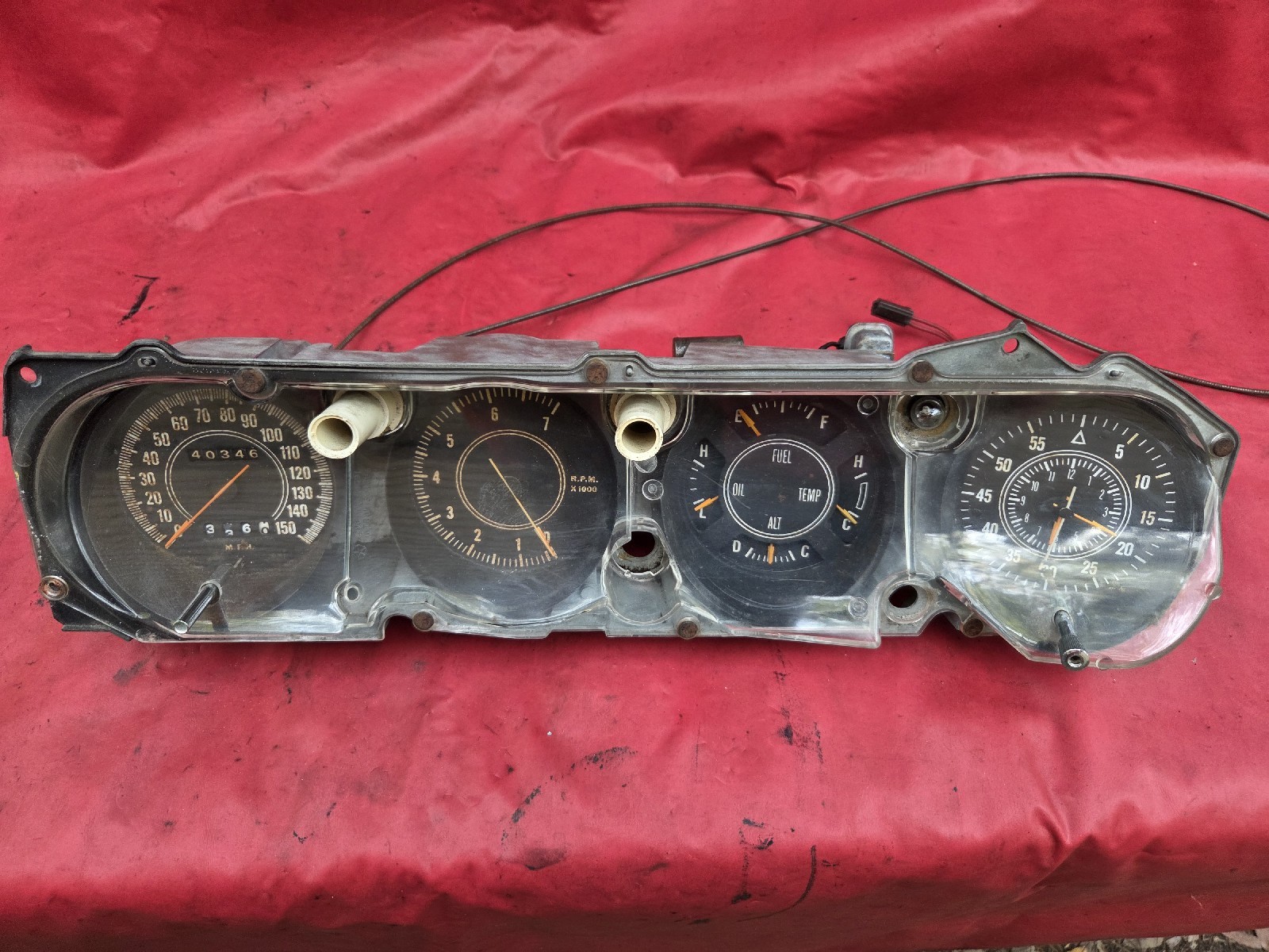1972 73 74 Mopar E Body Rallye Gauge Cluster 2985935 'Cuda Challenger