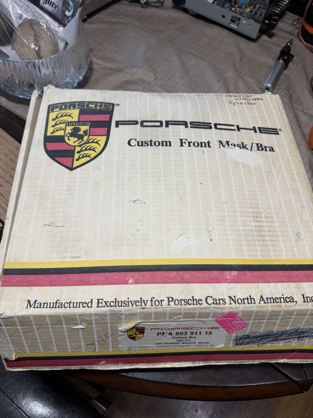 NOS Rare Vintage Porsche 911 Custom Front Mask Bra 1987-1988 Original Box PNA