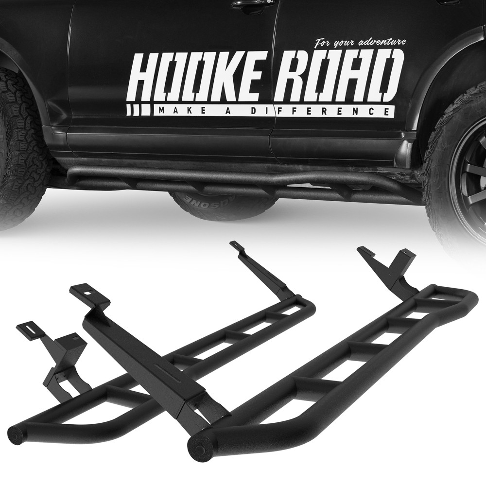 Pair Steel Slider Rocker Guard w/Kick-Out Fit Porsche Cayenne 955/957 2003-2010